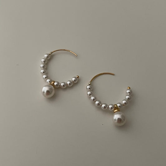 New Moon Pearl Earrings